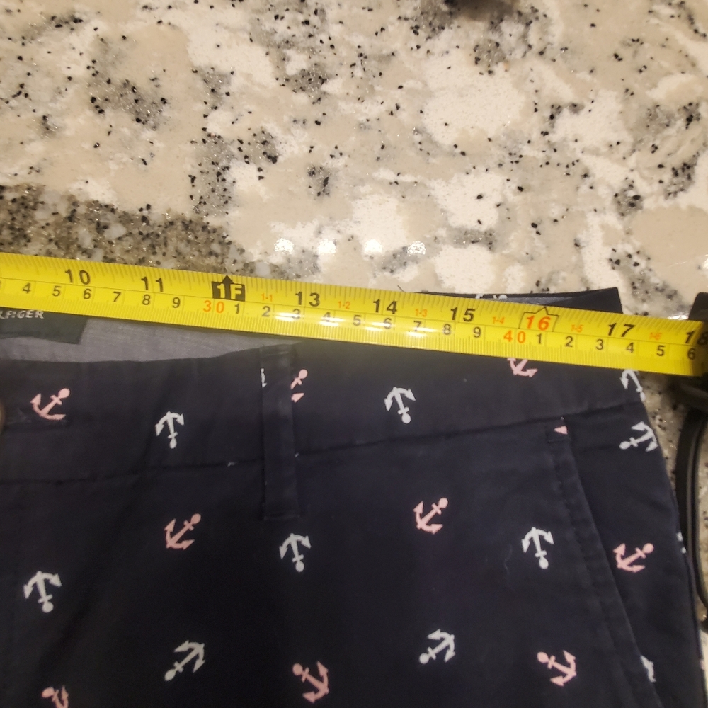 💥SOLD💥 Tommy Hilfiger Women’s Pants Navy Anchors Print Chino Sz 12 - Picture 7 of 12